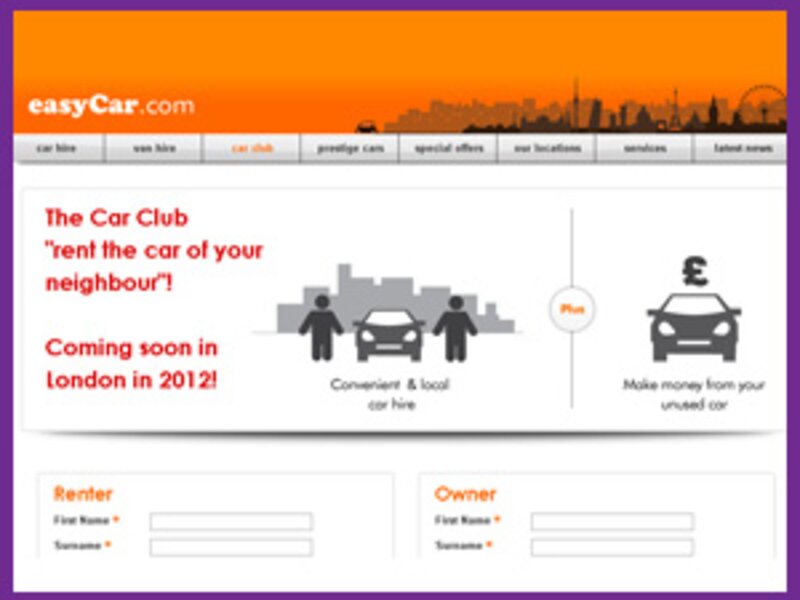 EasyCar to develop person-to-person car club