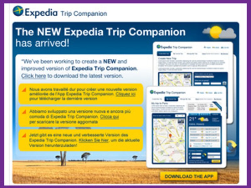 Expedia upgrades trip companion app