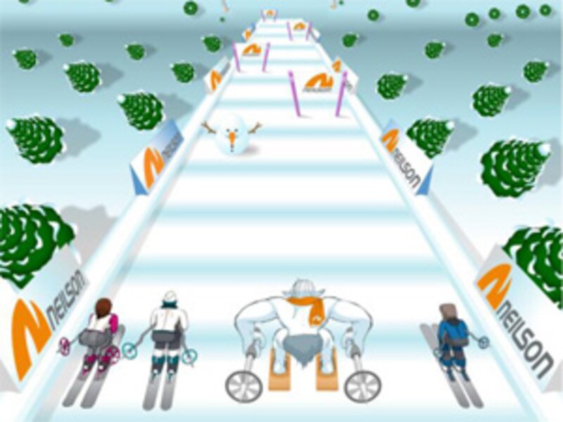 Neilson launches Facebook skiing game