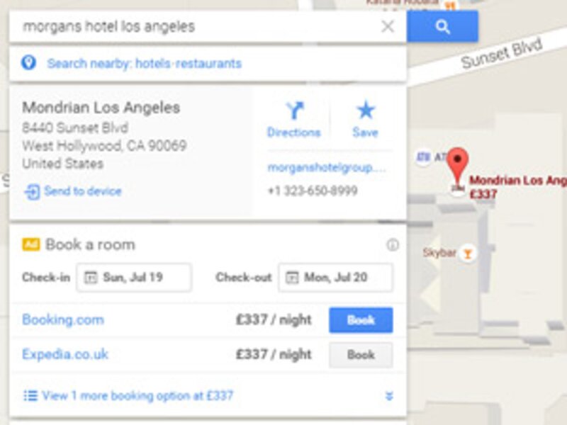 Sabre tests hotel bookings from Google search results