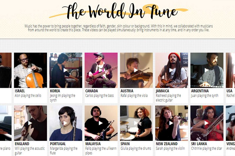 Expedia UK composes with YouTube video clips to show the world is in tune