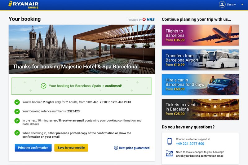 Ryanair Rooms customers offered 10% flight credit