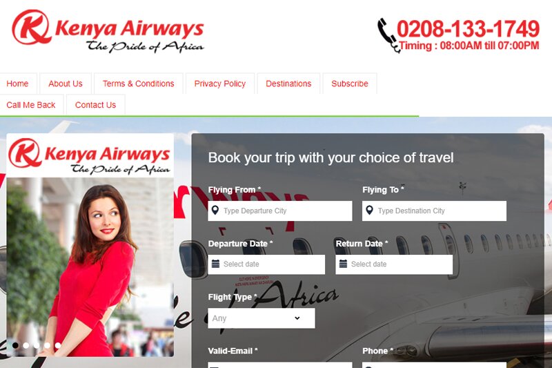 Advertising watchdog bans website ‘purporting to be Kenya Airways’