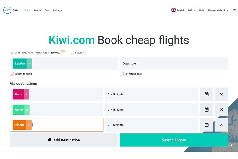 Kiwi.com introduces NOMAD to automate users’ multi-destination routing