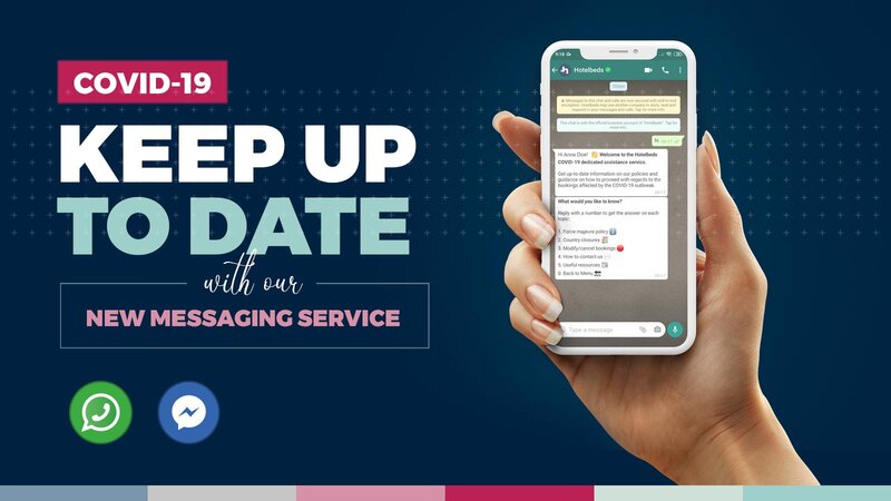 Coronavirus: Hotelbeds provides COVID-19 updates on WhatsApp and Facebook Messenger