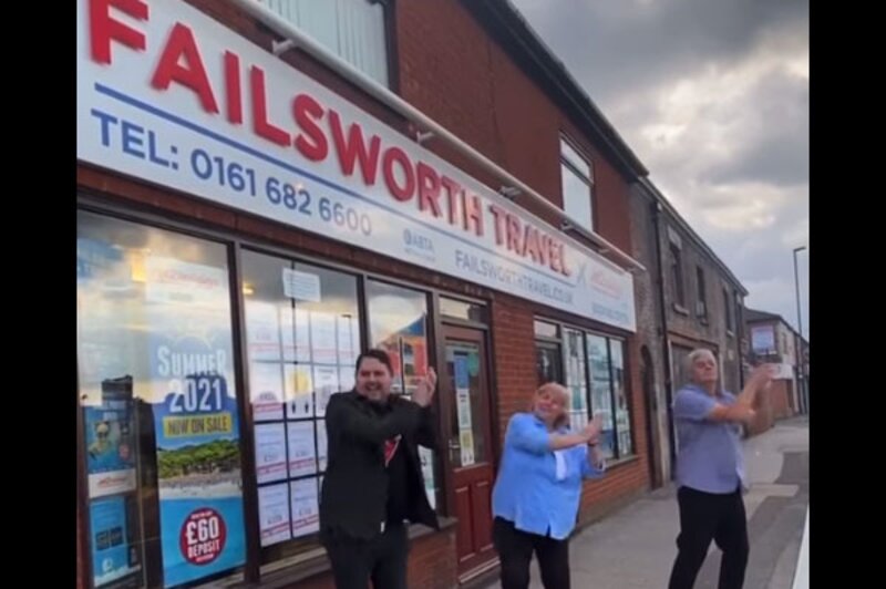 High street travel agency celebrates store reopening with Facebook video