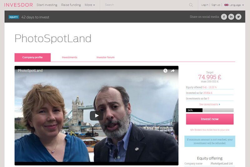 London Traveltech Lab member PhotoSpotLand launches crowdfunding bid for investment
