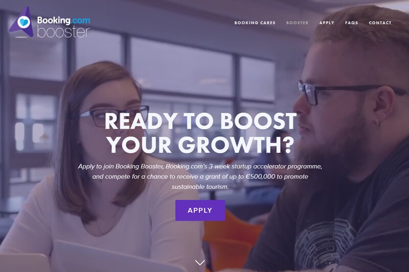 Booking.com ‘Booster scheme’ offers sustainable start-ups grants up to €500,000