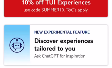 TUI brings ChatGPT to its mobile app in UK
