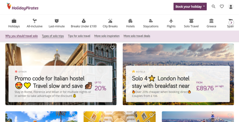 HolidayPirates launches solo travel section based on its new research