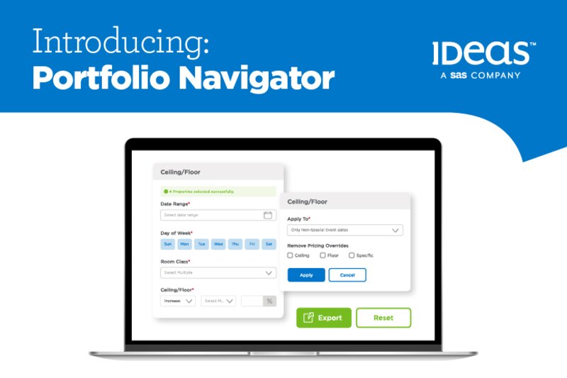 IDeaS unveils Portfolio Navigator for multi-property revenue management automation