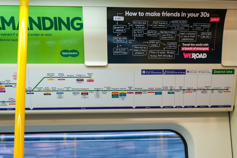 WeRoad launches London 'easiest route to finding new friends' Underground campaign