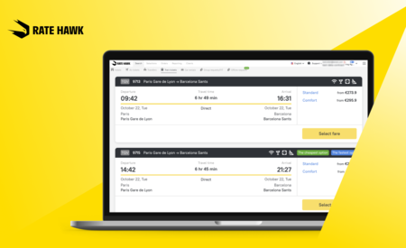 RateHawk launches rail travel booking services with Rail Europe