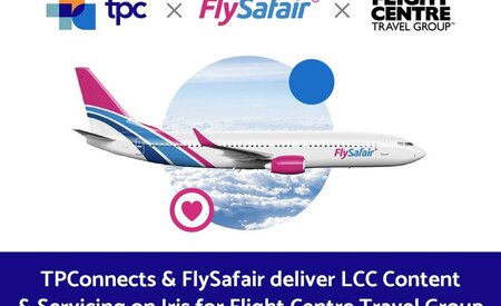 TPConnects works with FlySafair for LCC content and servicing for FCTG