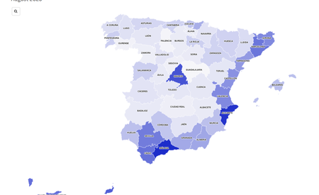 Short-Term Rentals concentration declines slightly across Spanish territory